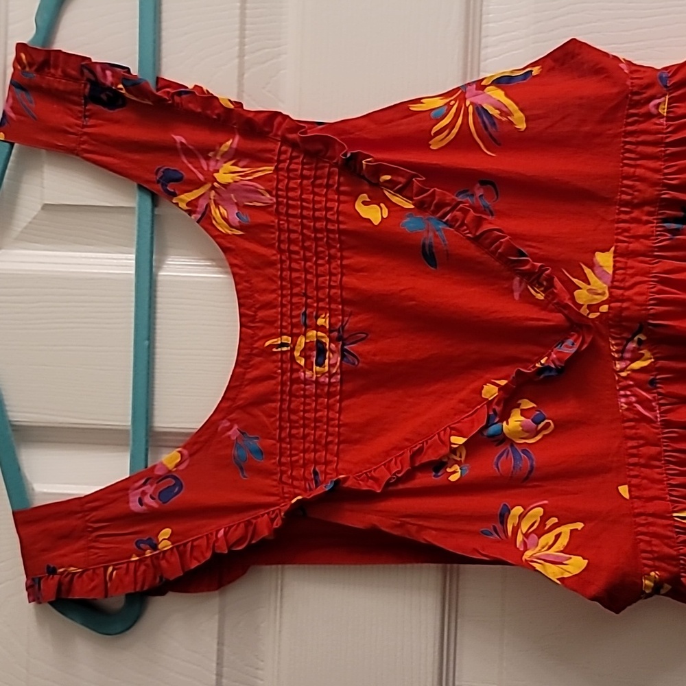 Yves Saint Laurent Floral Red Apron - image 6